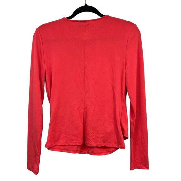 Bold Elements Womens Top Cut to‎ Curve Stretch Long Sleeve Coral Sunset Sz M - Picture 4 of 5